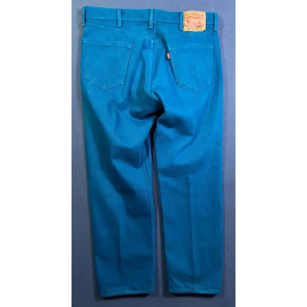 Levis 501 XX Jeans Men 38x30 36x30 Turquoise Original Fit Straight Button Fly